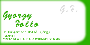 gyorgy hollo business card